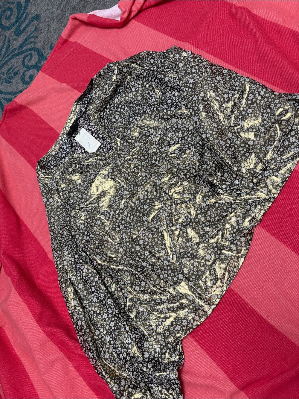 Black Floral Long Sleeve Blouse